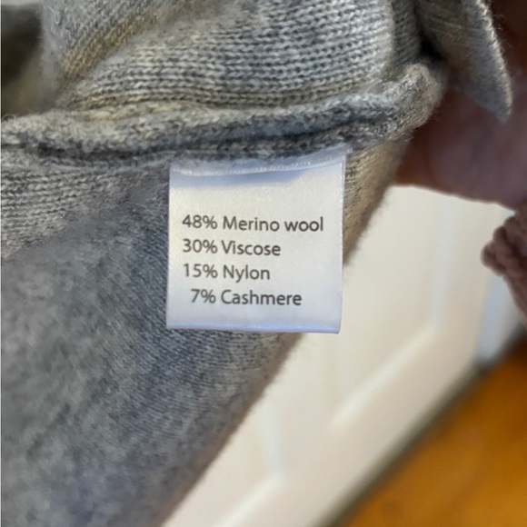 Benedetto B open front cardigan, merino wool/cashmere M soft, cozy - Picture 5 of 6